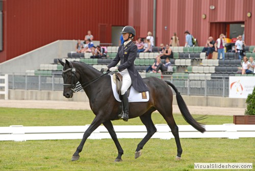 Megan Bryant (NSW) riding Talinga Cavalier in the Equestrian Grand Final Exhibition Eventing Dressage